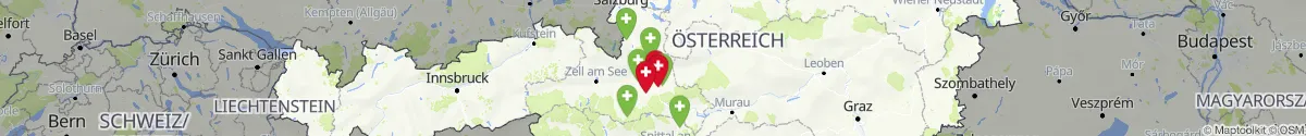 Map view for Pharmacies emergency services nearby Filzmoos (Sankt Johann im Pongau, Salzburg)